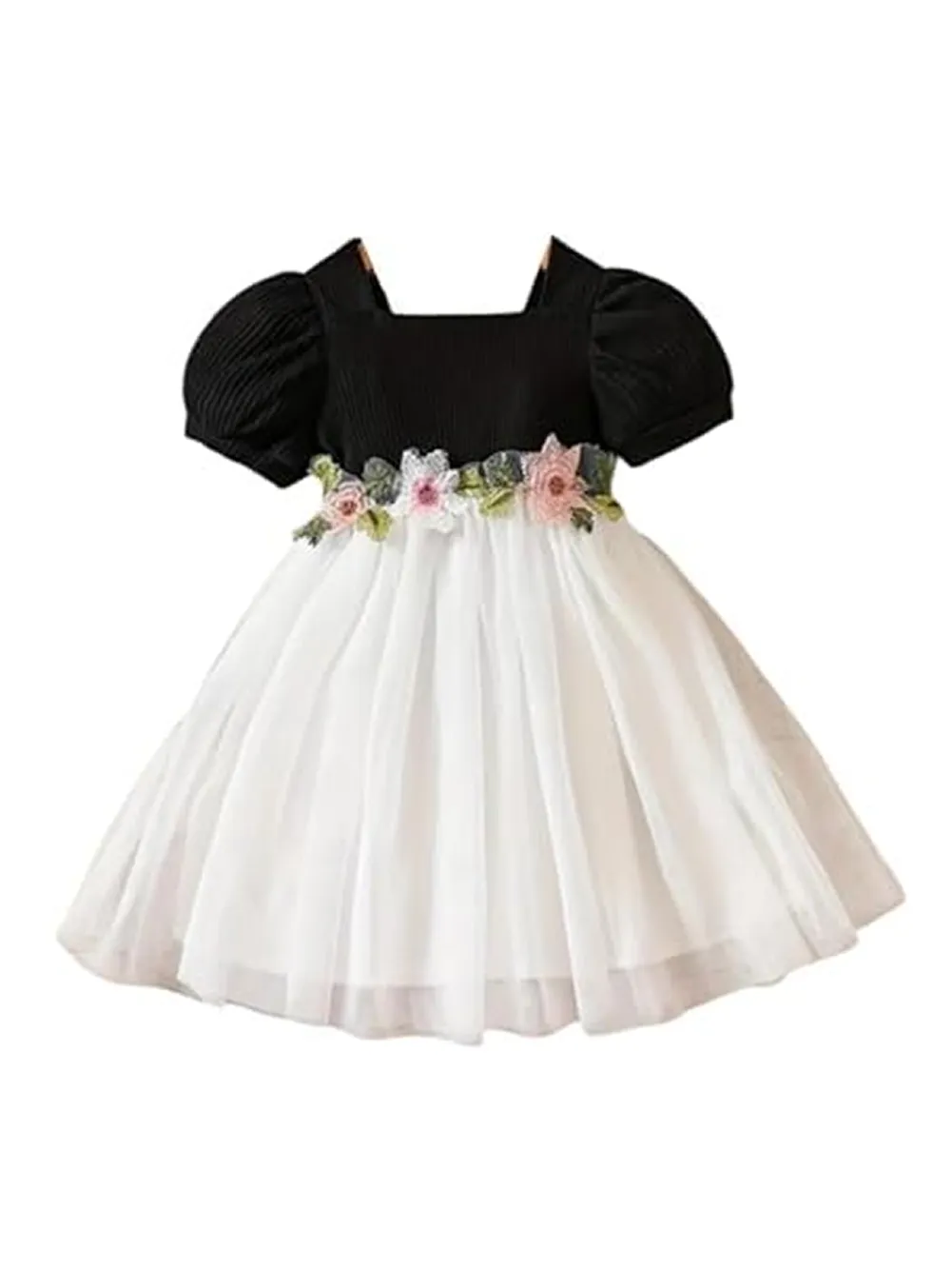 Floral Embroidered Party Dress