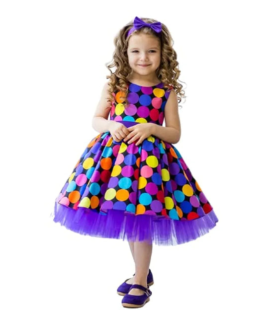 Little Star Polka Multicolor Frock