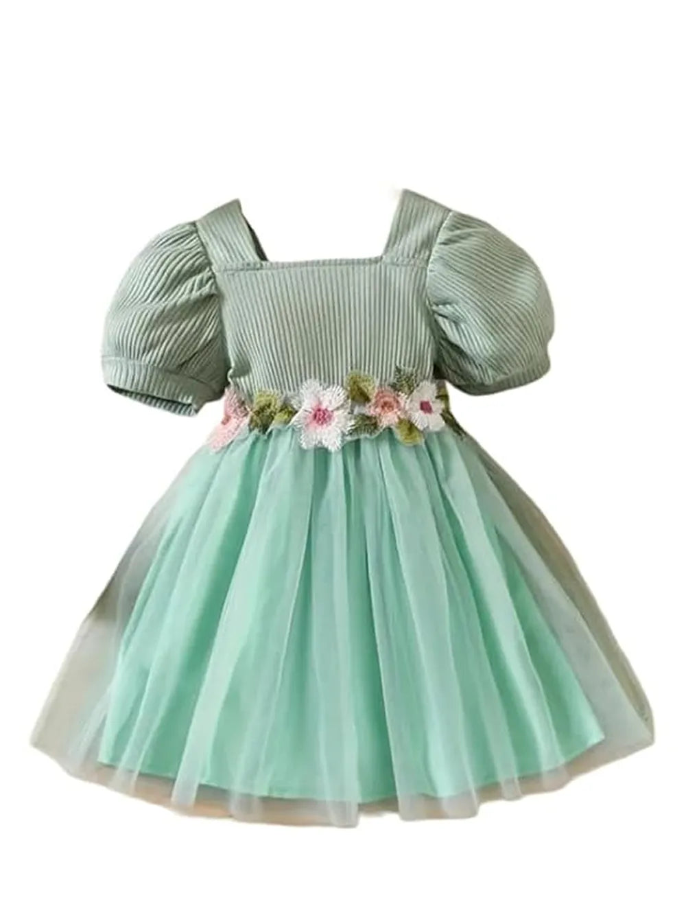 Floral Embroidered Party Dress