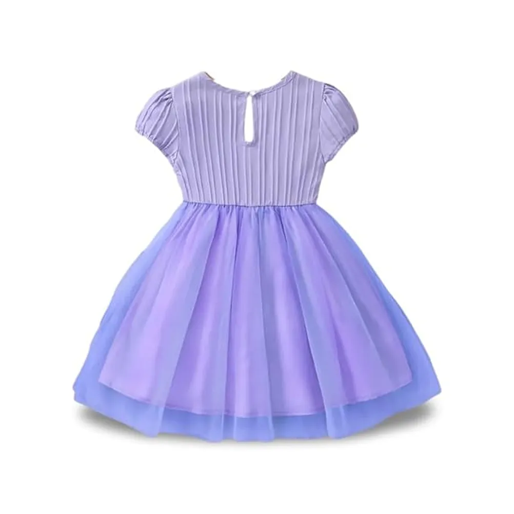 Girls' Pleated Bodice Tulle Skirt Party Dress