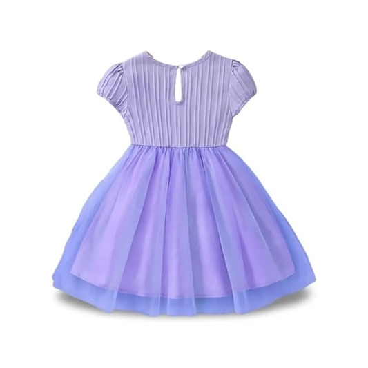 Girls' Pleated Bodice Tulle Skirt Party Dress