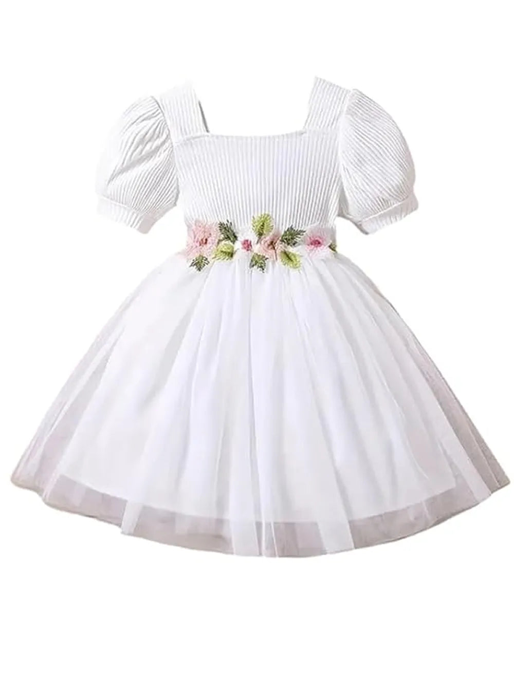 Floral Embroidered Party Dress
