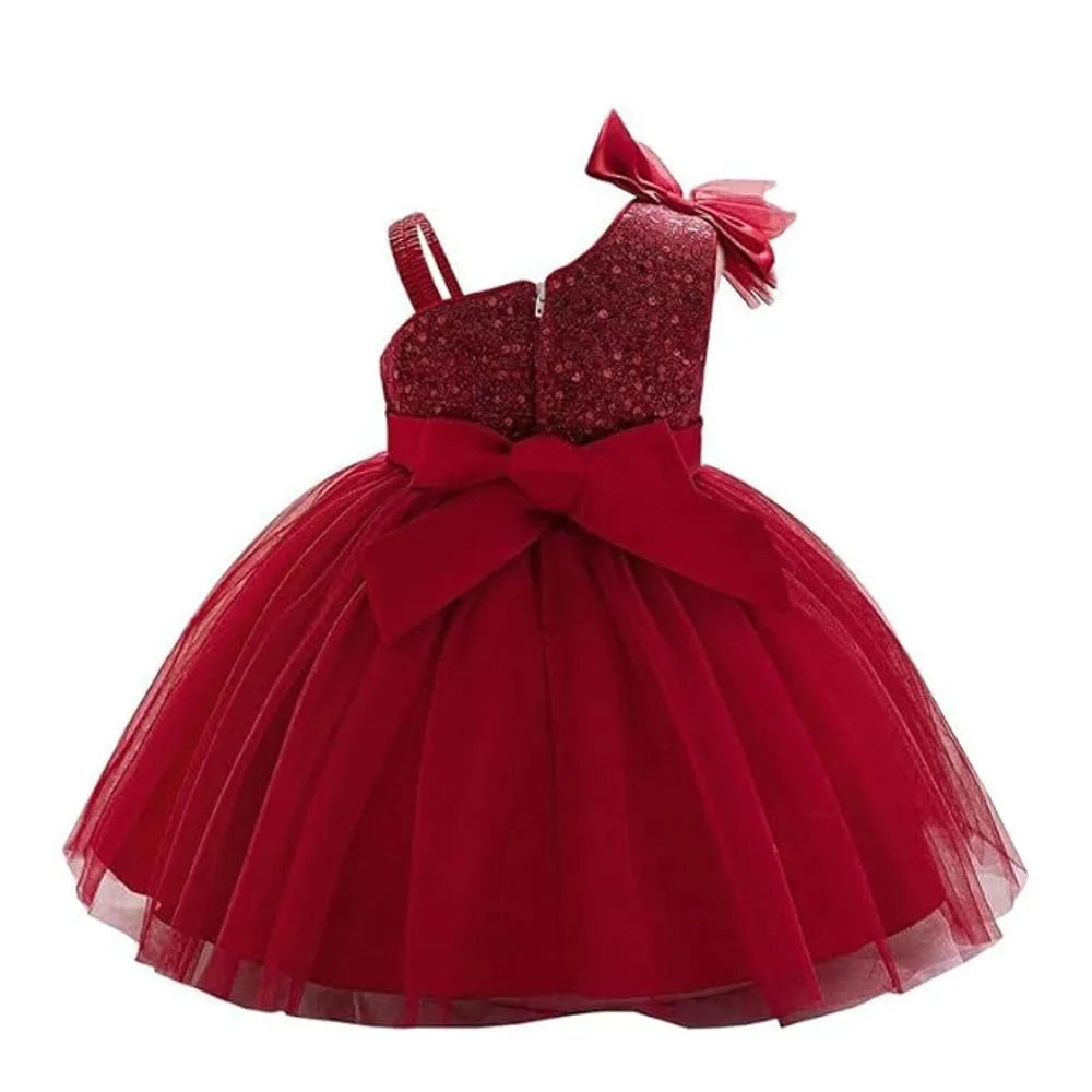Girls' One-Shoulder Party Dress