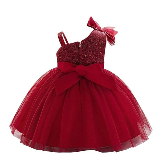 Girls' One-Shoulder Party Dress
