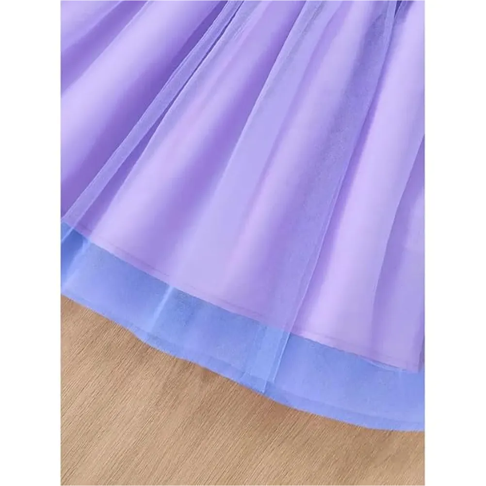 Girls' Pleated Bodice Tulle Skirt Party Dress