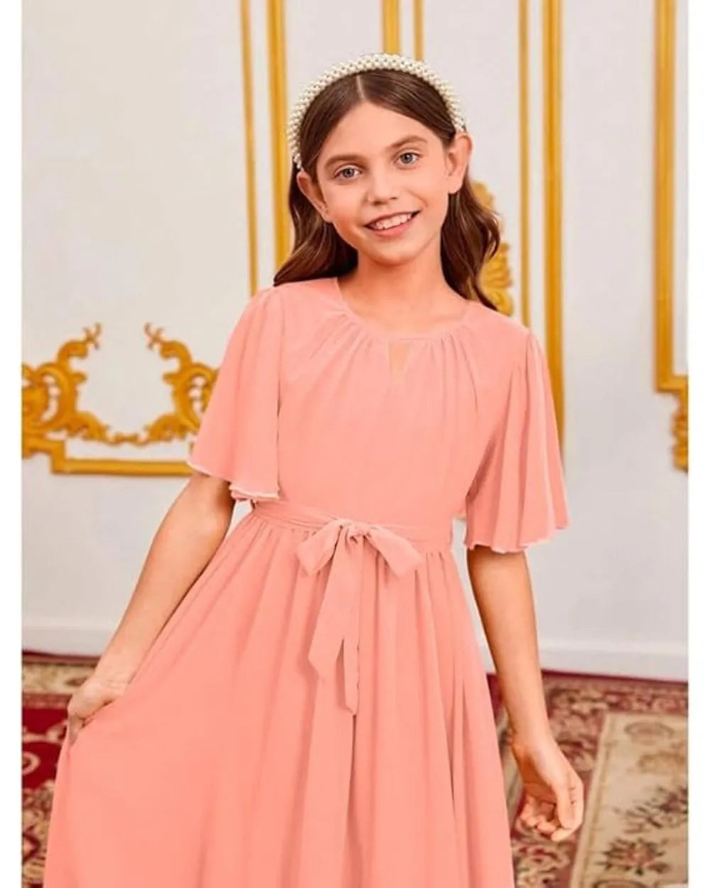 Peach Blossom Party Frock