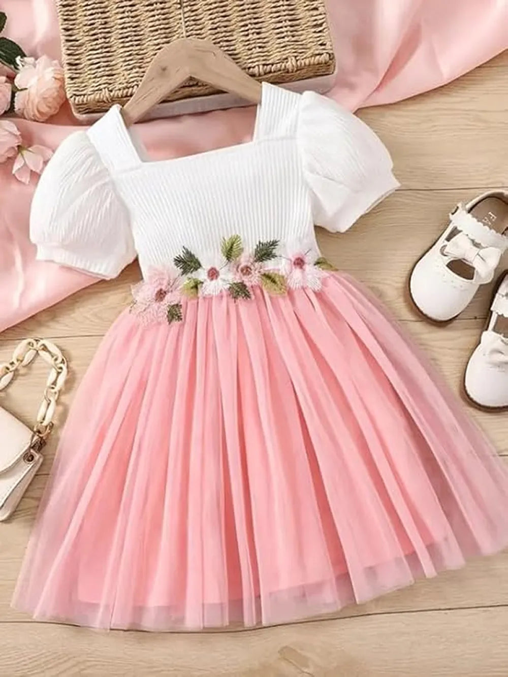 Floral Embroidered Party Dress