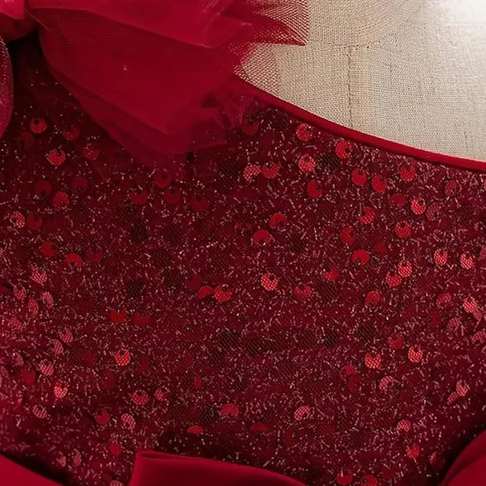 Girls' One-Shoulder Party Dress