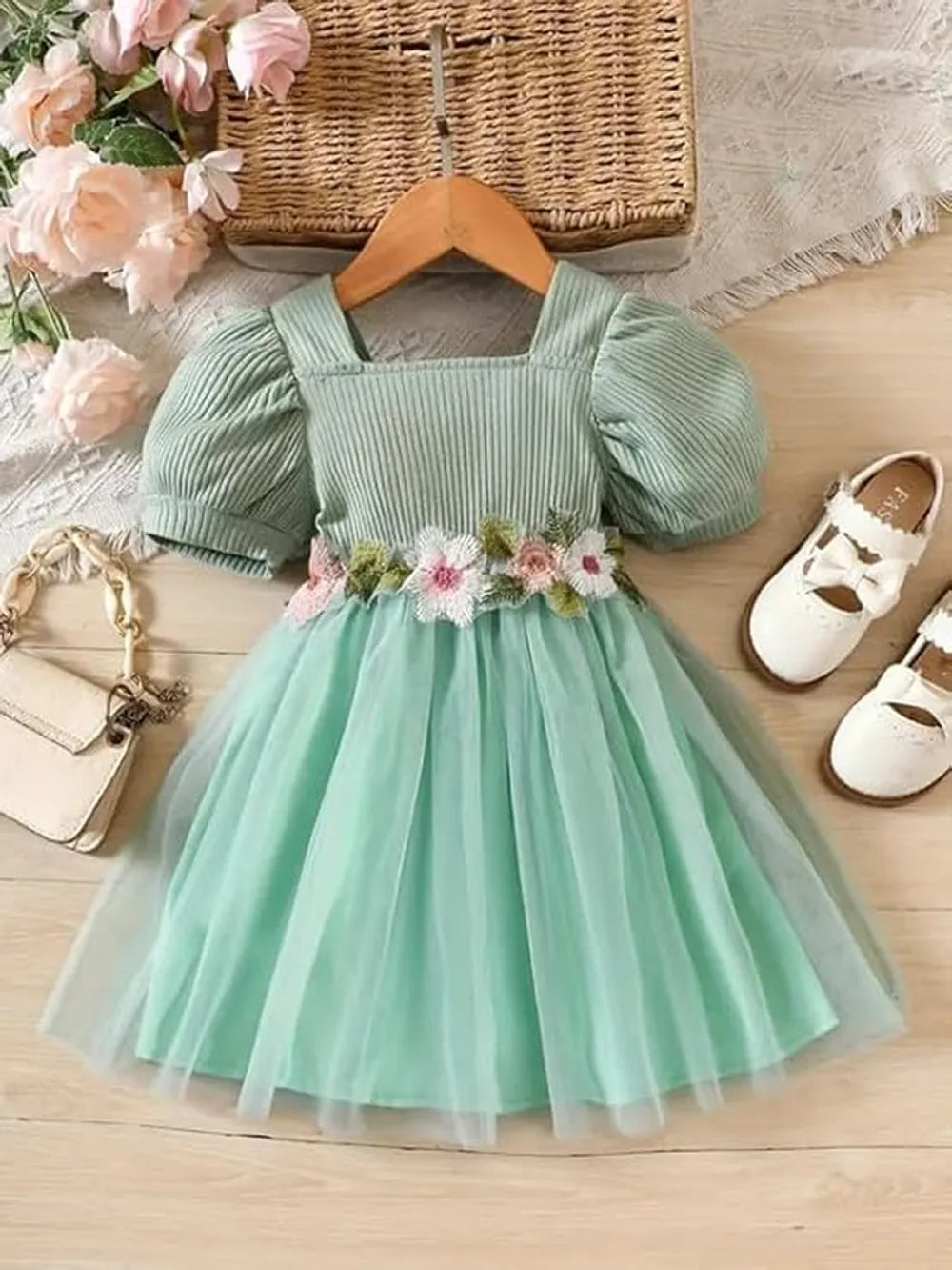 Floral Embroidered Party Dress