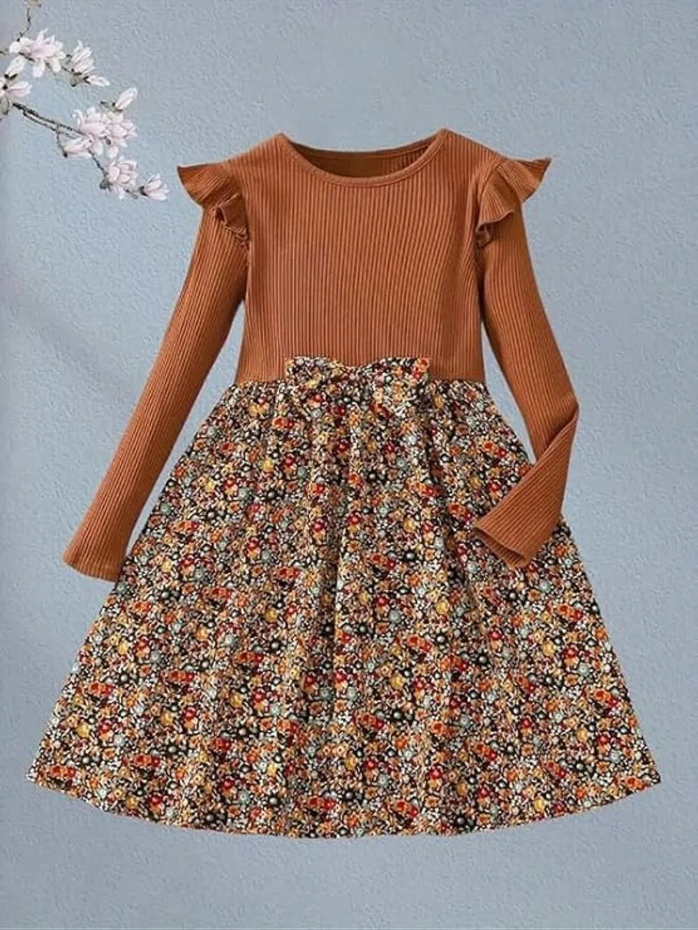 Girls Brown Frock – Trendy Brown Dress for Girls | Stylish Brown Frock for Girls - Image 6
