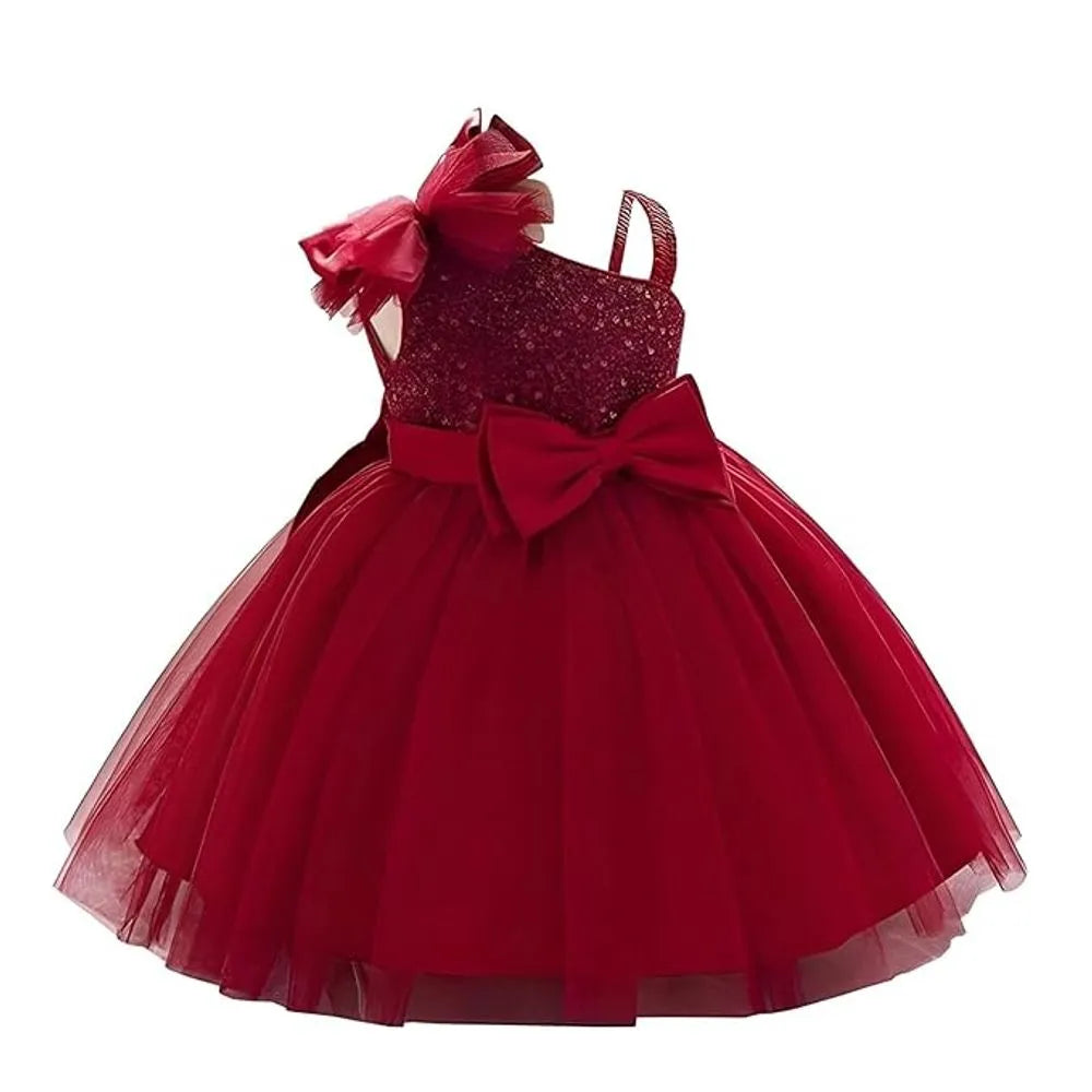 Girls' One-Shoulder Party Dress