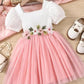 Floral Embroidered Party Dress