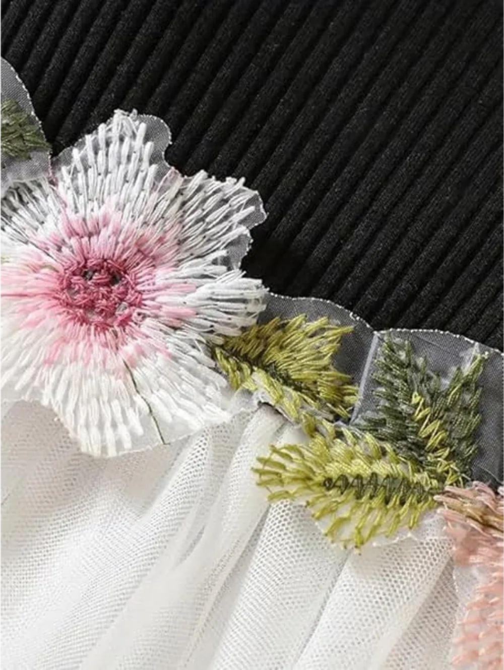 Floral Embroidered Party Dress