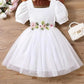 Floral Embroidered Party Dress