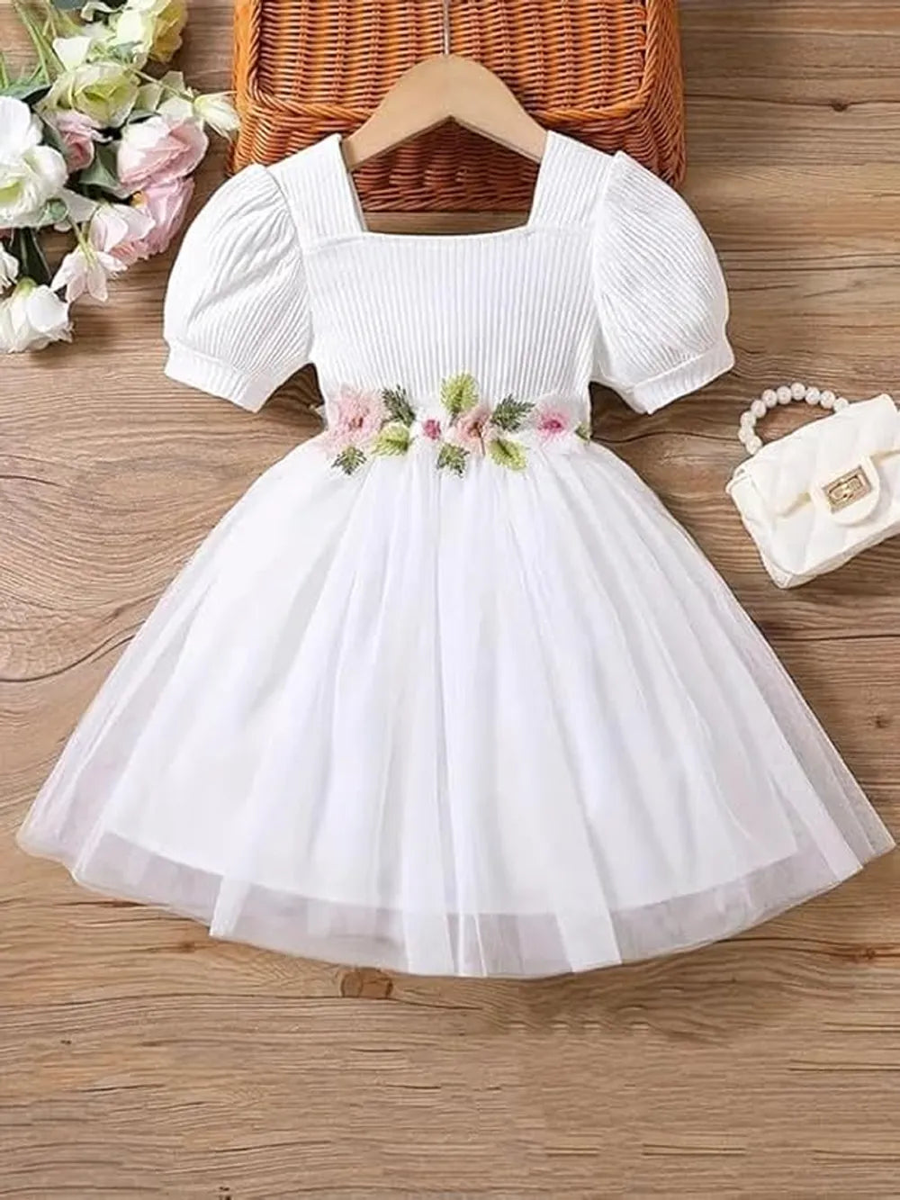 Floral Embroidered Party Dress