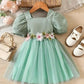 Floral Embroidered Party Dress