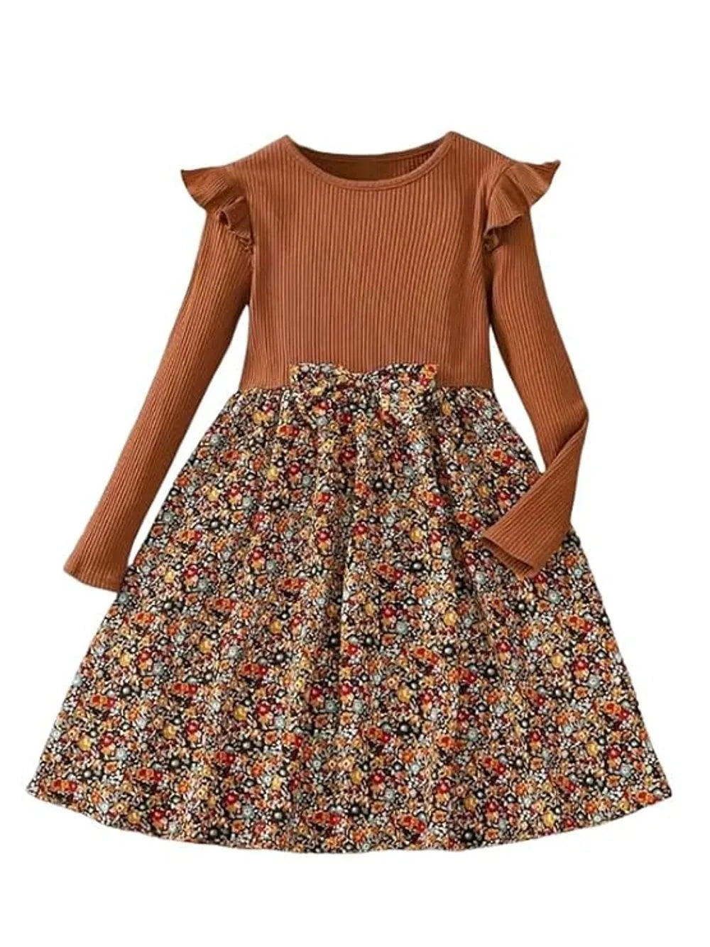 Girls Brown Frock – Trendy Brown Dress for Girls | Stylish Brown Frock for Girls - Image 4