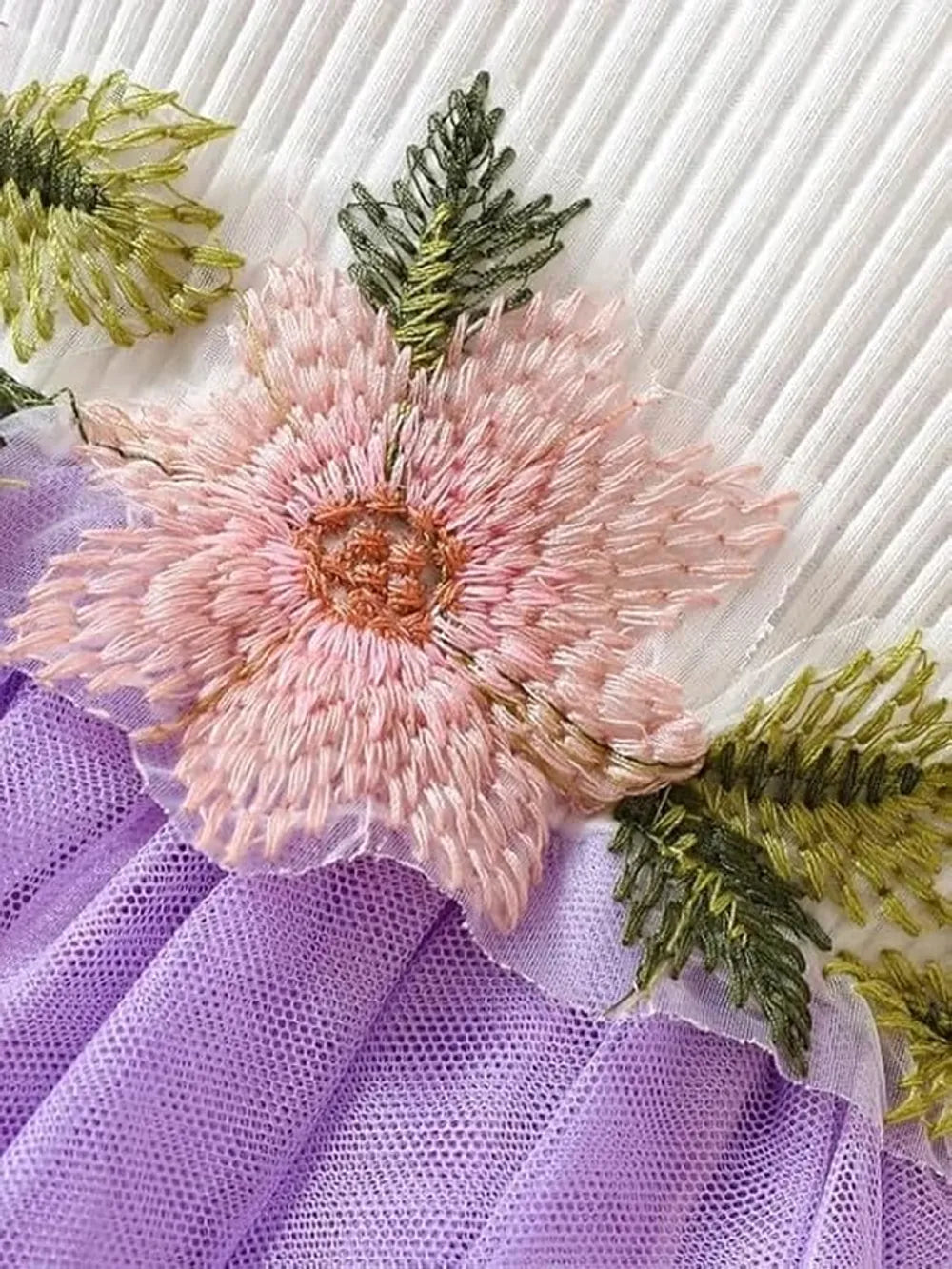 Floral Embroidered Party Dress