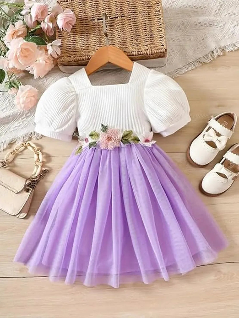 Floral Embroidered Party Dress